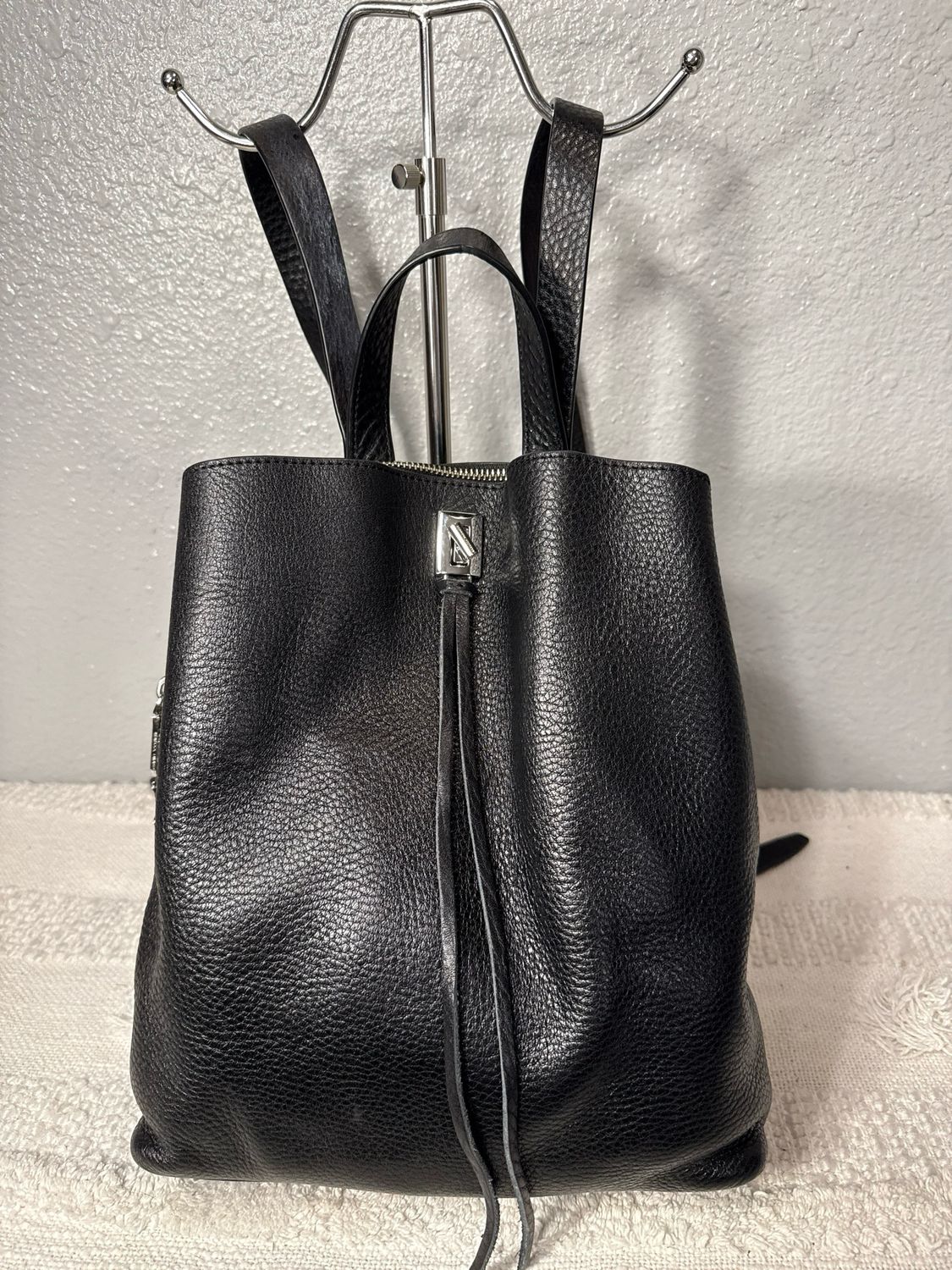 Rebecca Minkoff Darren Black Leather Studded Backpack Purse $298 Online!
