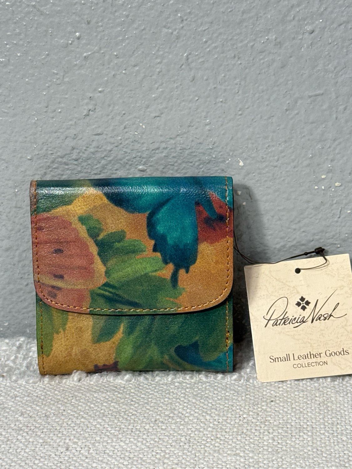 Patricia Nash Butterfly Leather Compact Wallet, Retail $99!