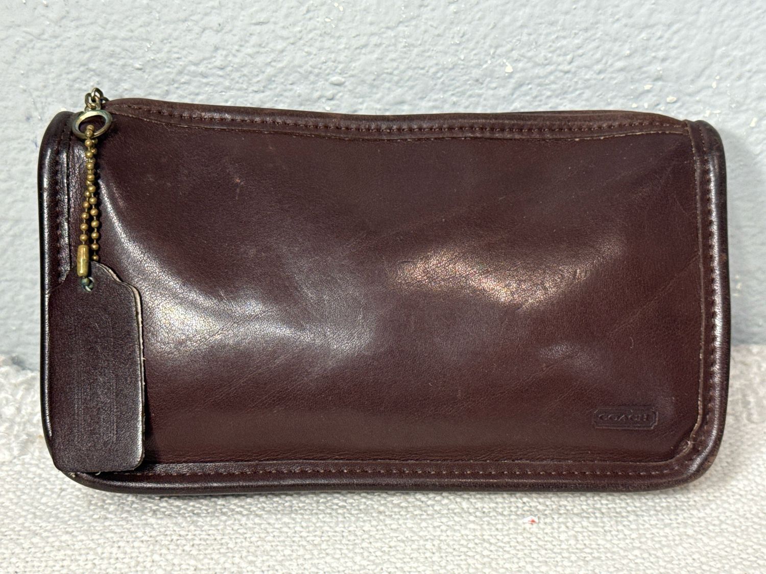 Coach Vintage Chocolate Brown Leather Pouch