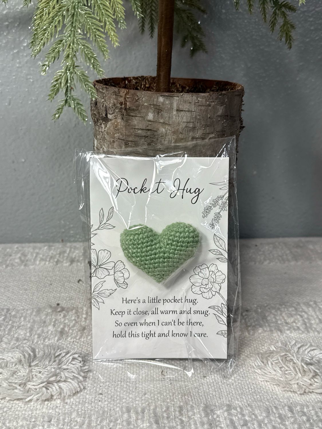 Pocket Hug, Crocheted Heart NWOT!