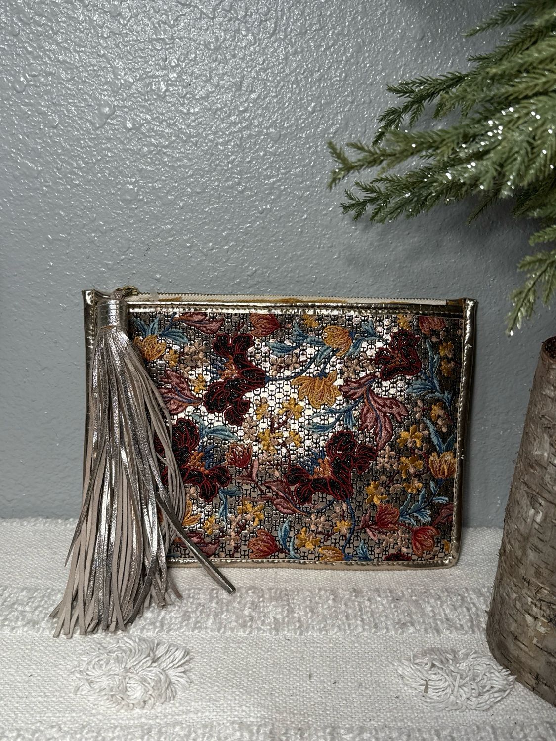 Sam Elderman, Leather Clutch Embroidered