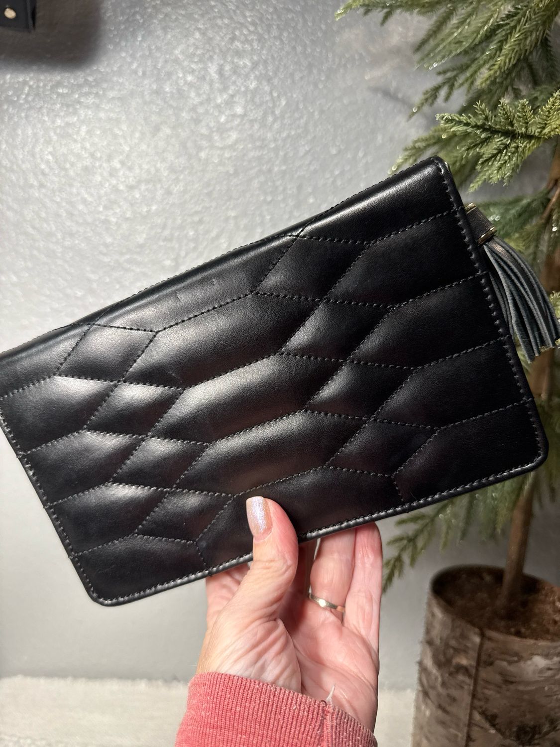 Wolf Brand Caroline Black Quilted Leather Jewelry Case New Without Tags Retail $189