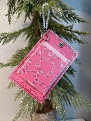 Paris Hilton Pink Floral And Pearl Compact Mirror new in package