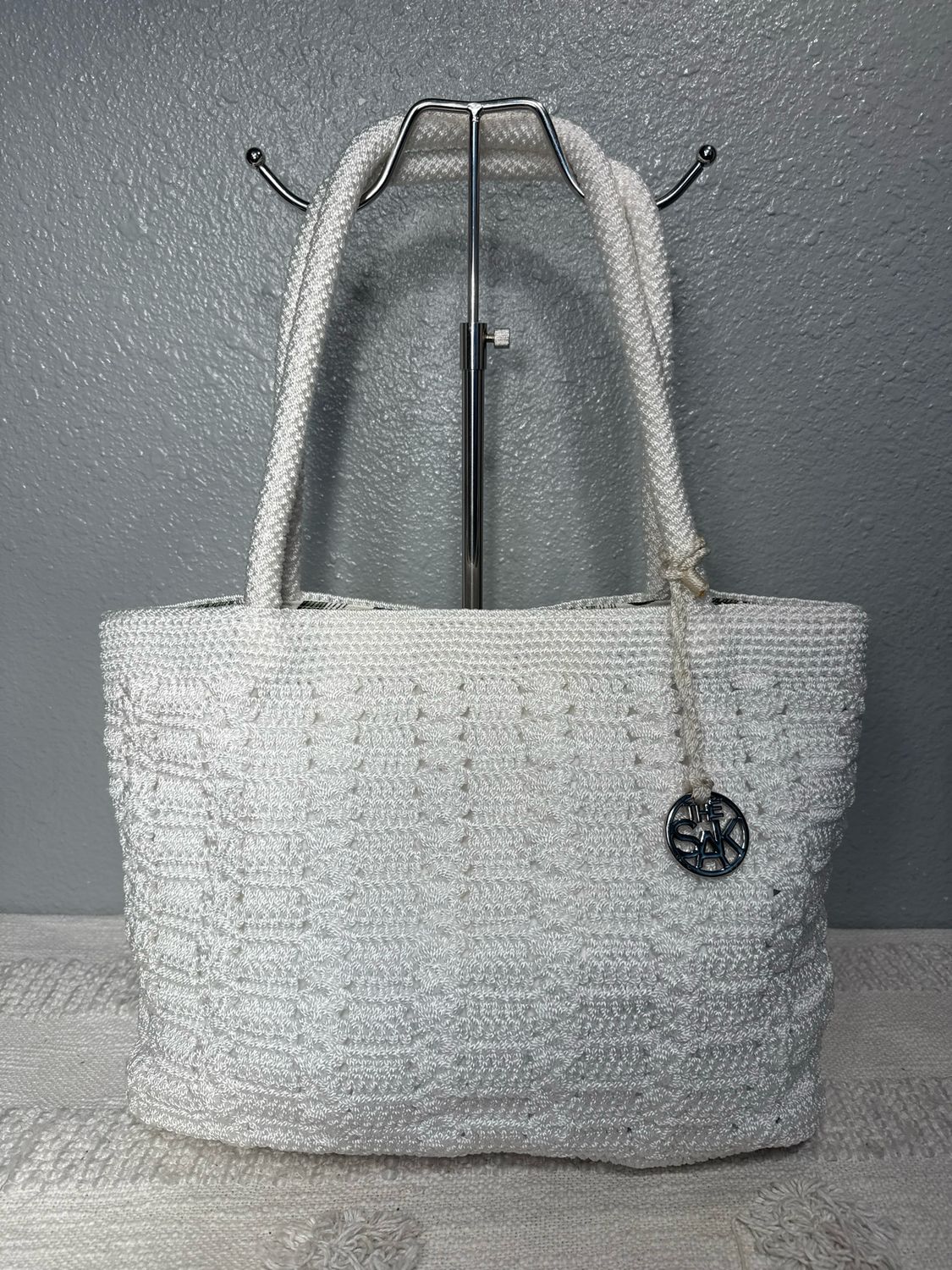 The SAK White Crochet Tote EXCELLENT CONDITION!
