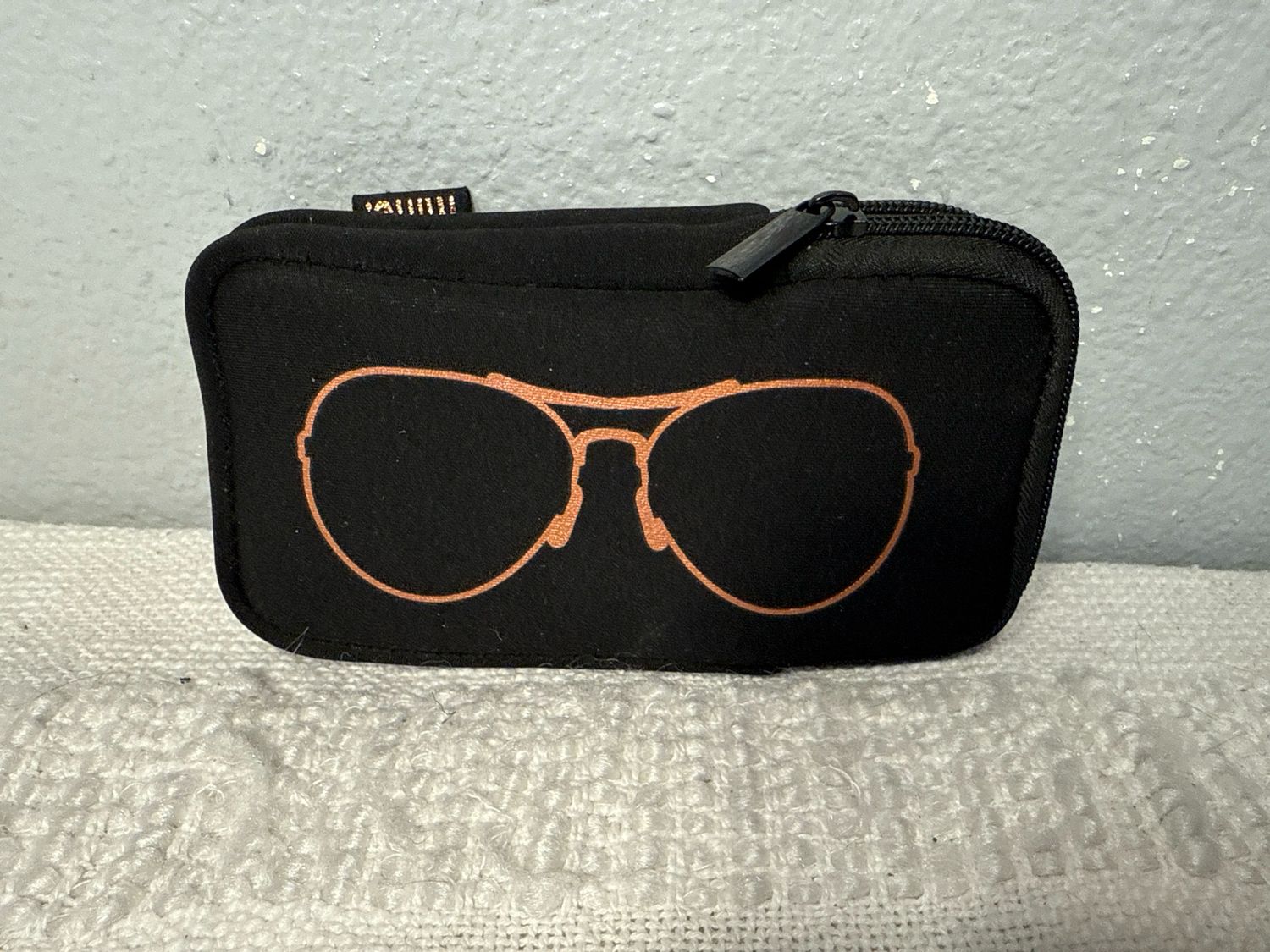 Mine Brand Double Zip Black Neoprene Glasses Case