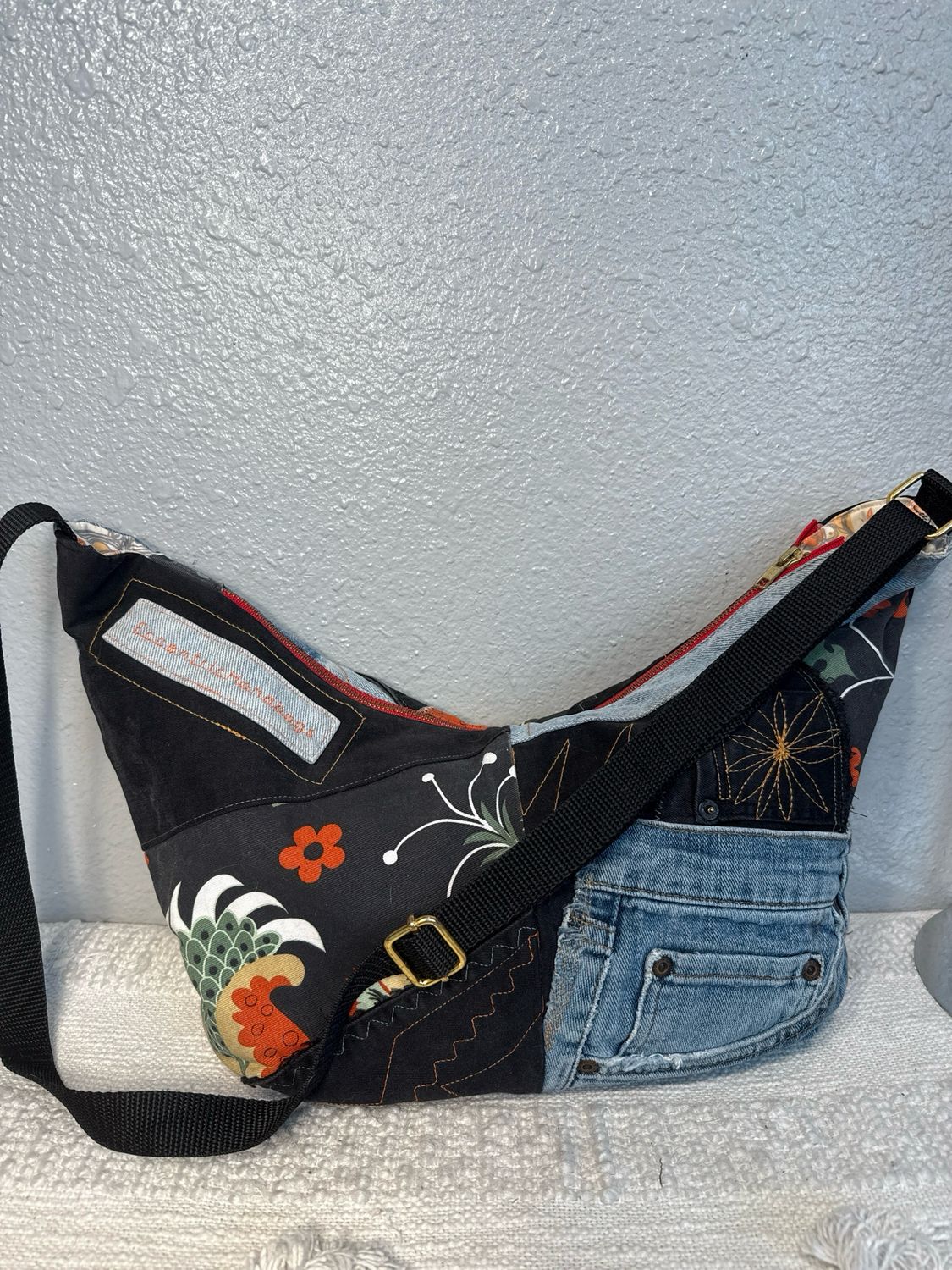 Eccentric Handbags From My Collection Denim Patch Crossbody New Never Used!