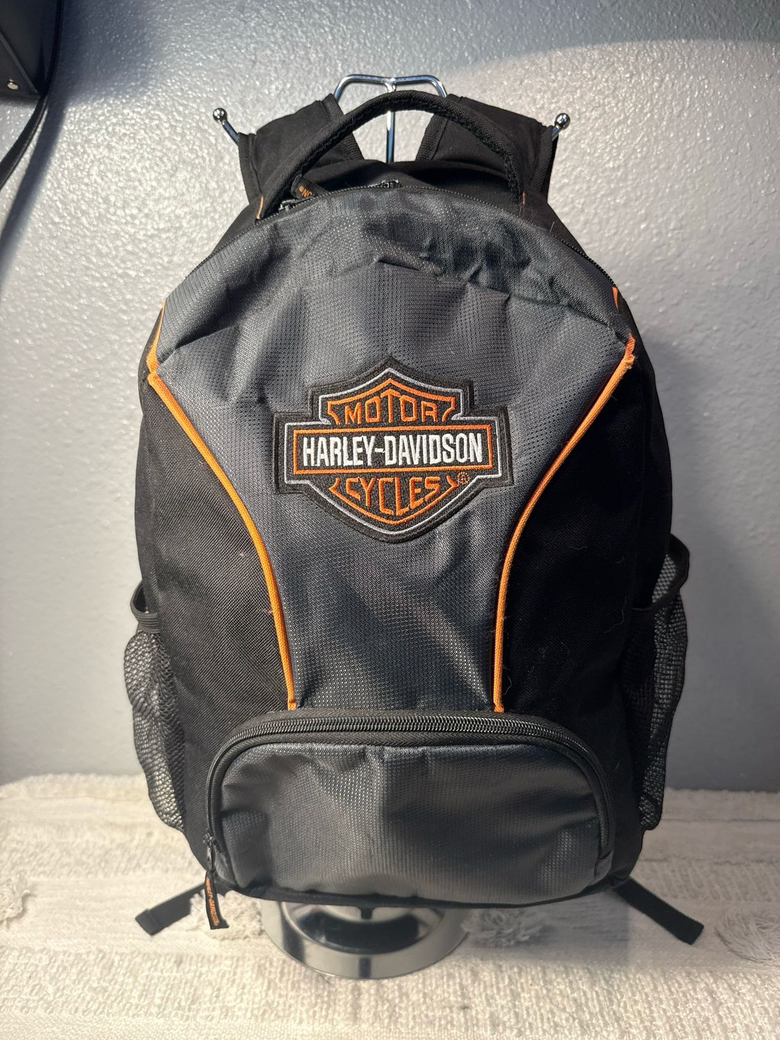 Harley Davidson, Black Canvas Backpack