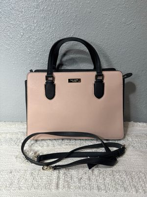 Kate Spade, Nude, Pink And Black Color Block Saffiano Leather SatchelNQOT!