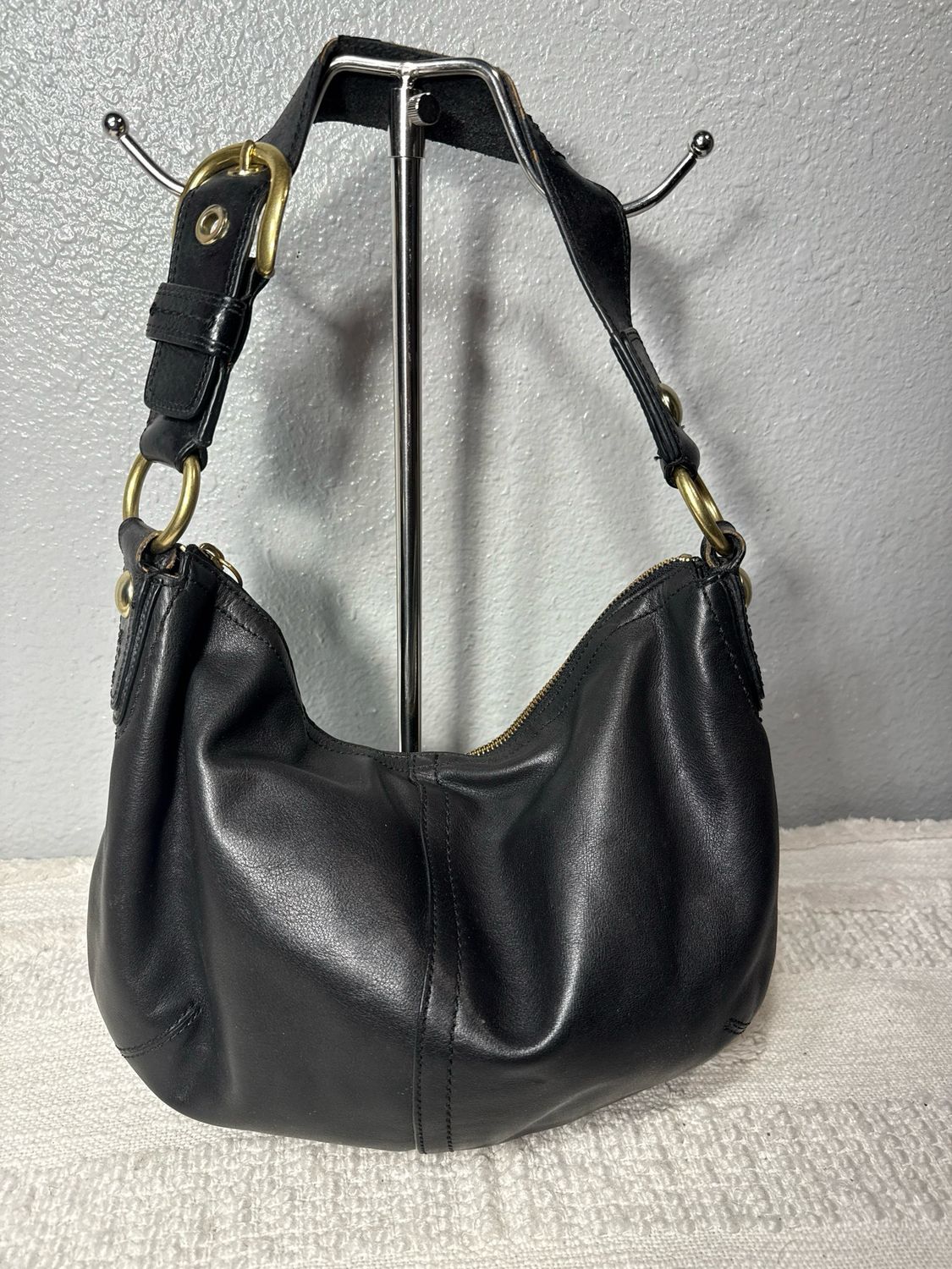 Coach Vintage Black Leather Soho Hobo