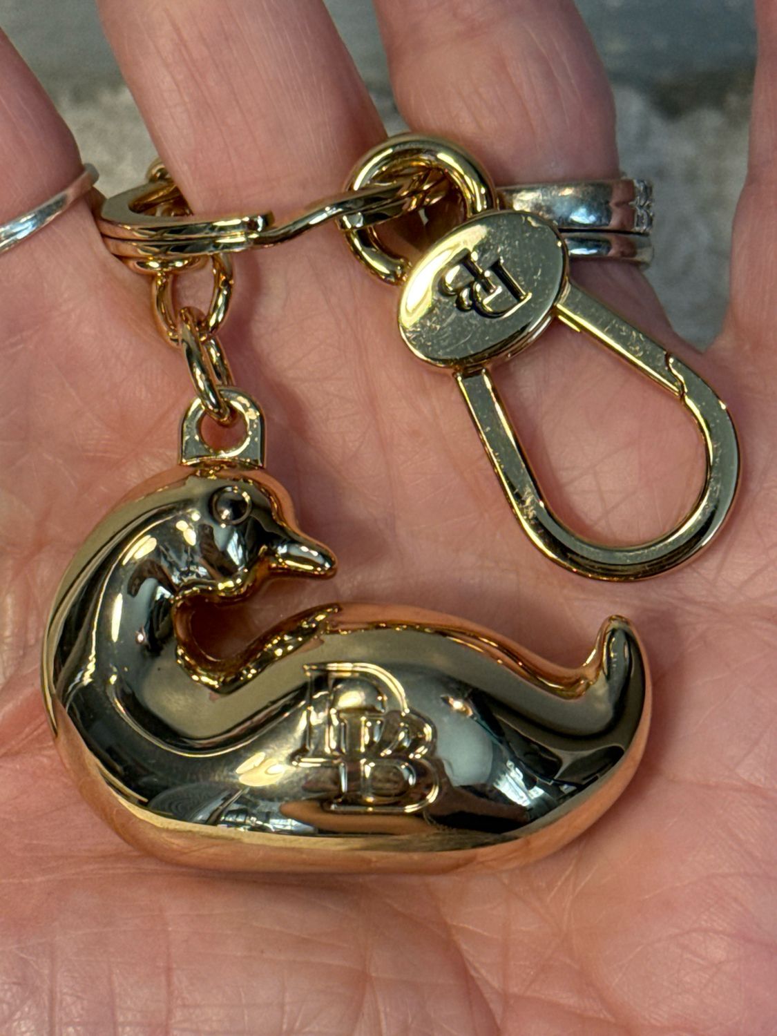 Dooney, &amp; Bourke, Gold, Toned Duck Bag Charm NWOT!