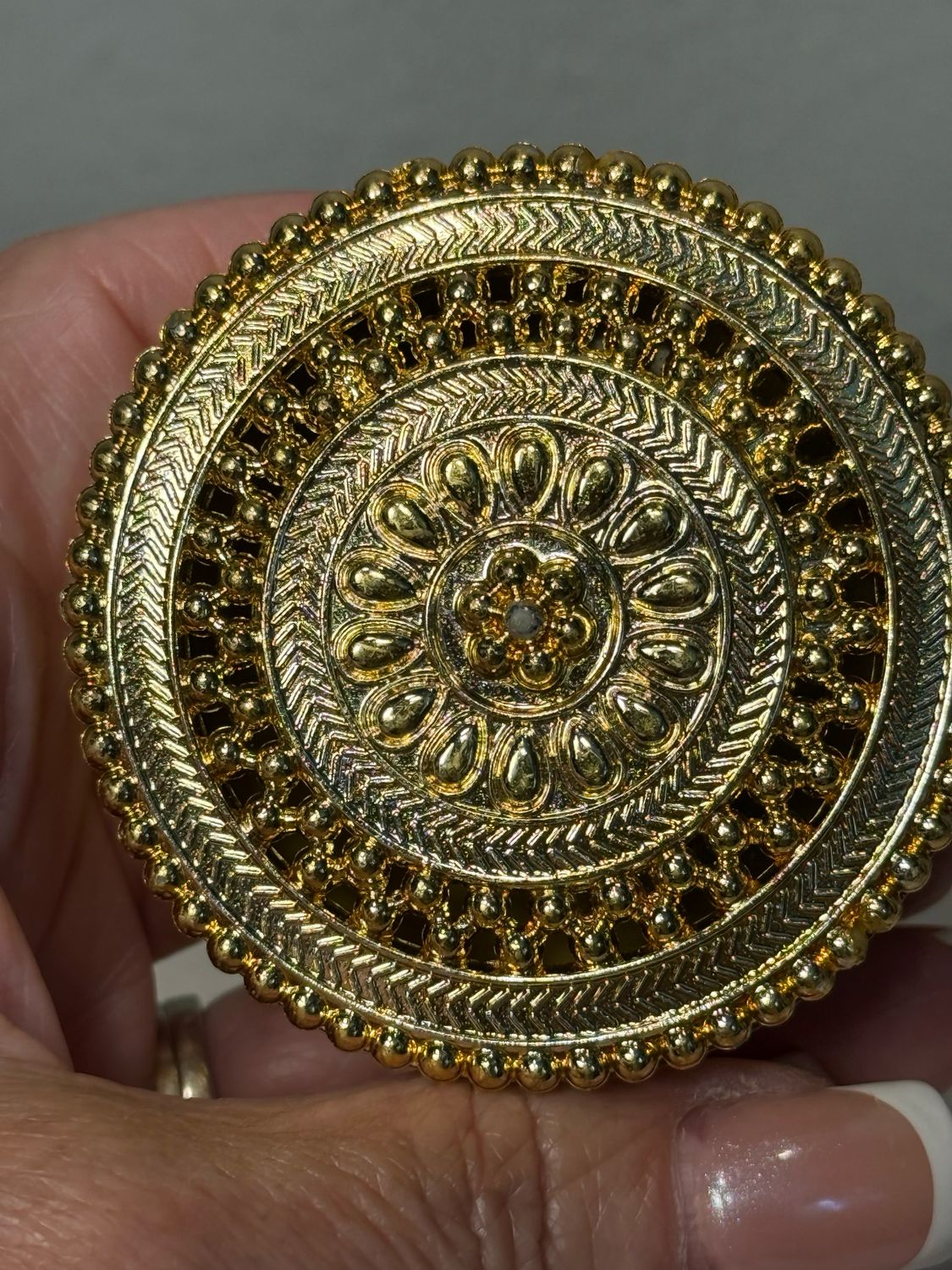 Gold Toned Pill Holder