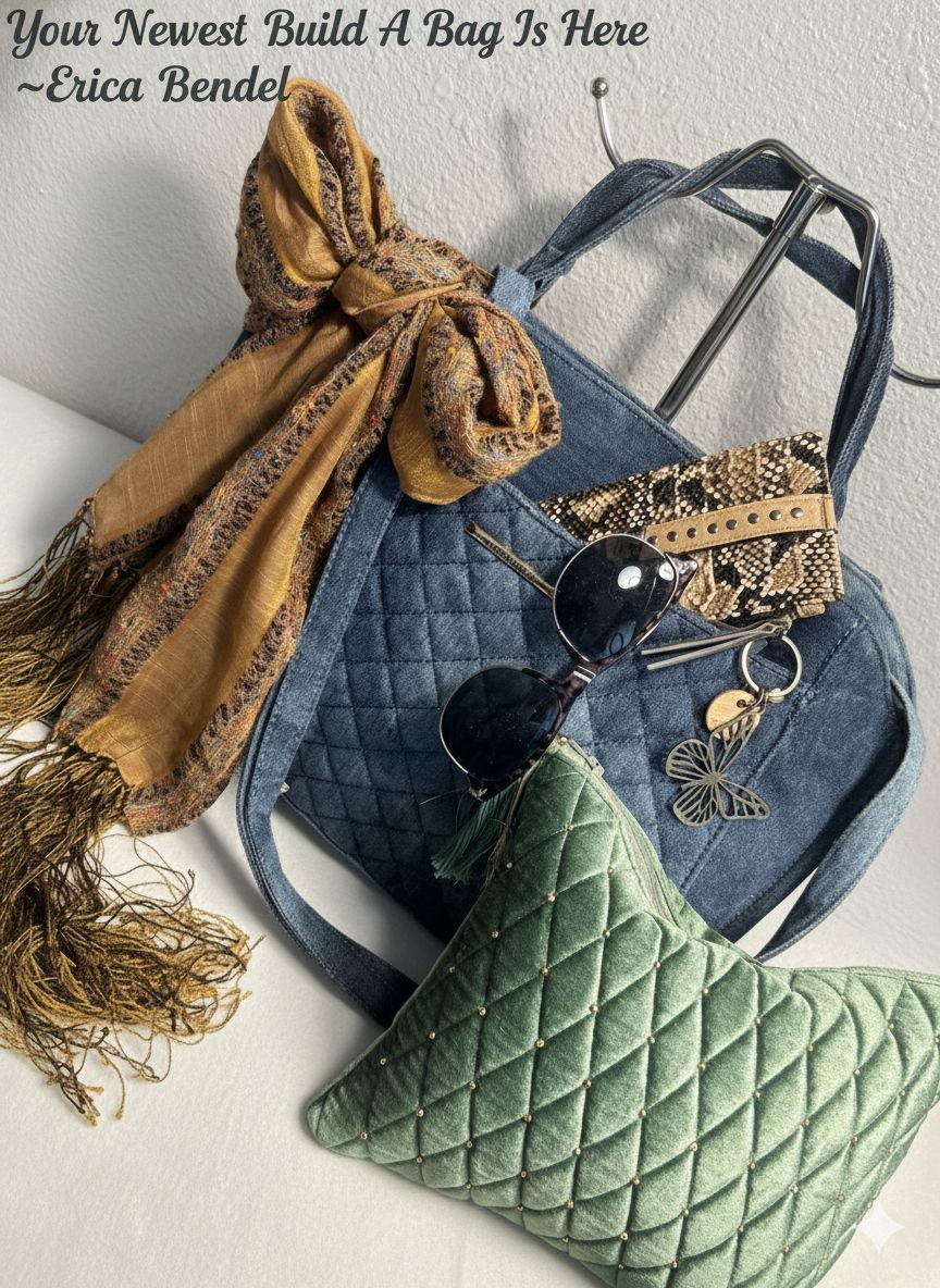 Build A Bag CUSTOM Alexis Bendel Denim Satchel Bundle NWOT!