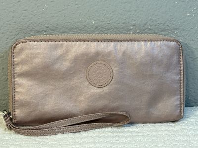 Kipling Metallic, Pinkish, Champagne, Wristlet Wallet
