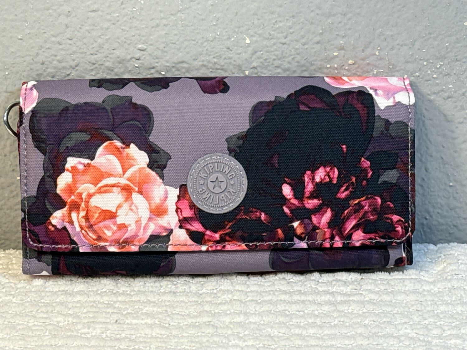 Kipling Purple Rose WalletNWOT!