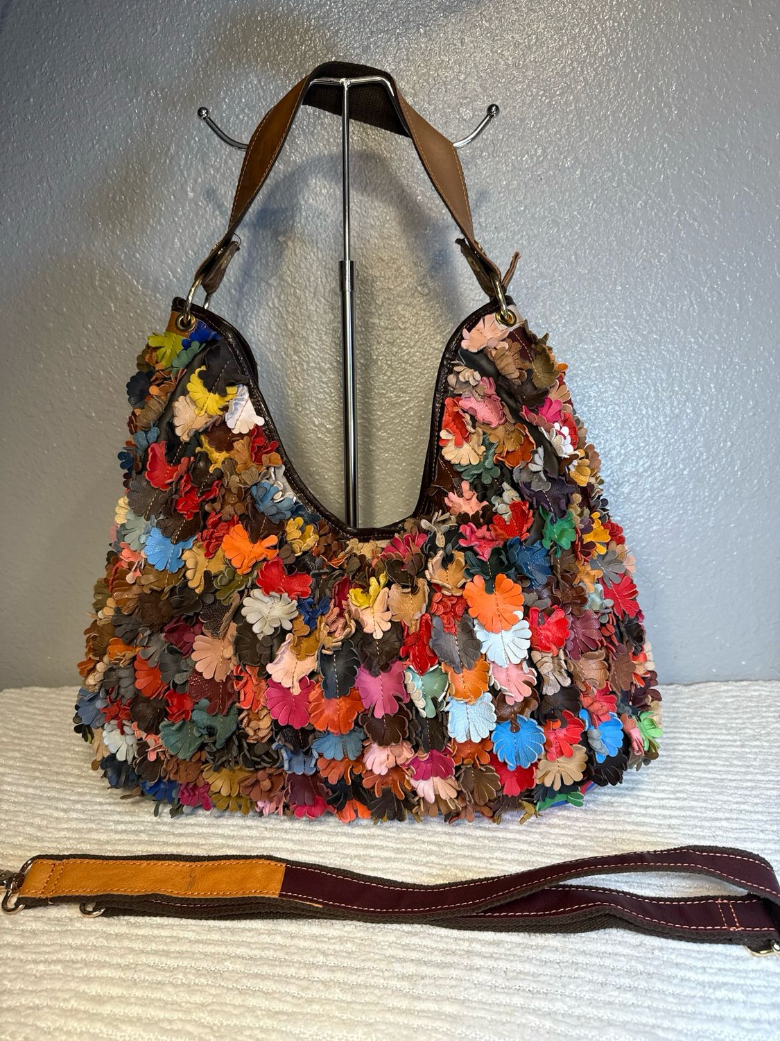 Chaos Brand, Leather, Floweret, Multicolor, Hobo Bag Or Crossbody NWOT