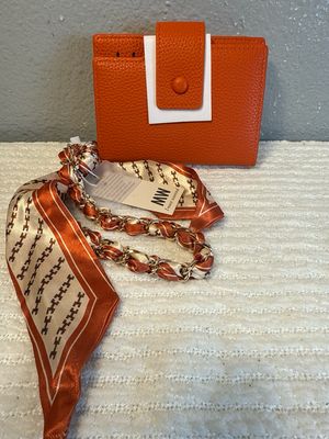 Most Wanted Orange, Leather Wristlet, Twilly Wallet NWT