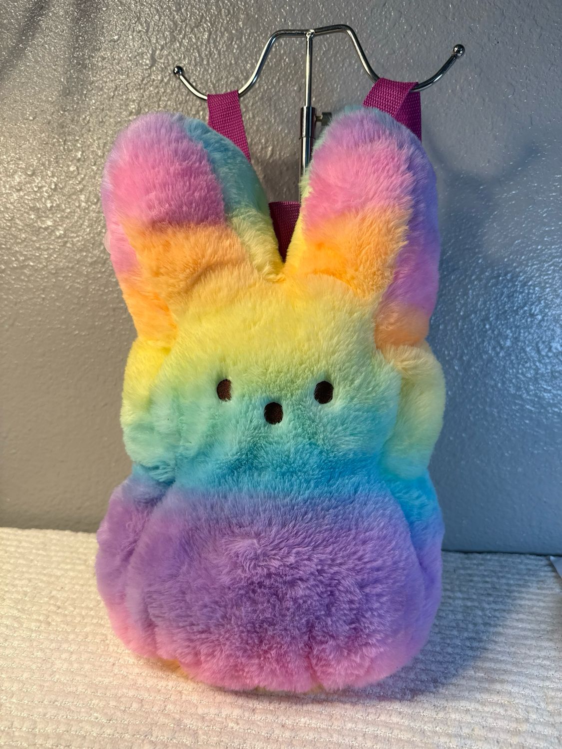 Peeps Bunny, Original Plush Backpack Purse NWOT