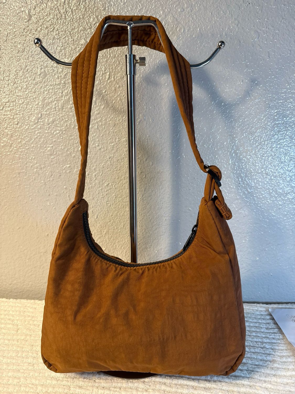 BAGGU Brown Nylon Mini Shoulder Bag NWOT