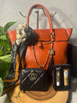 BUILD A BAG Vintage Adrian Vittadini, Brick Leather Handbag Bundle