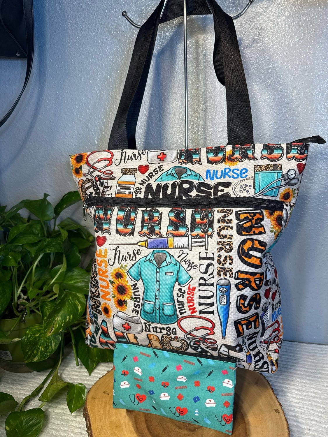 Unbranded Nurse Purse And Cosmetic Pouch Set New Without Tags