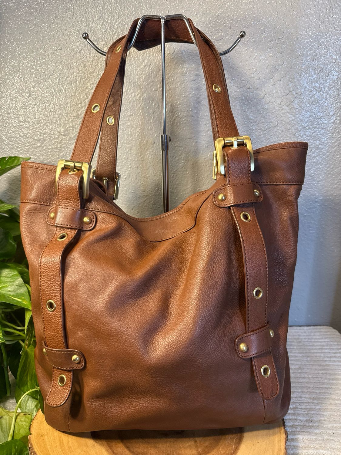 Stephen By Steve Madden Genuine, Brown Leather Shoulder Bag