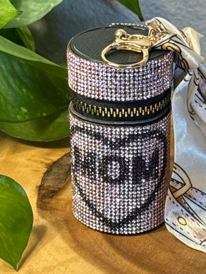 Mom, Baby, Pink Zipper Bag, Charm NWOT