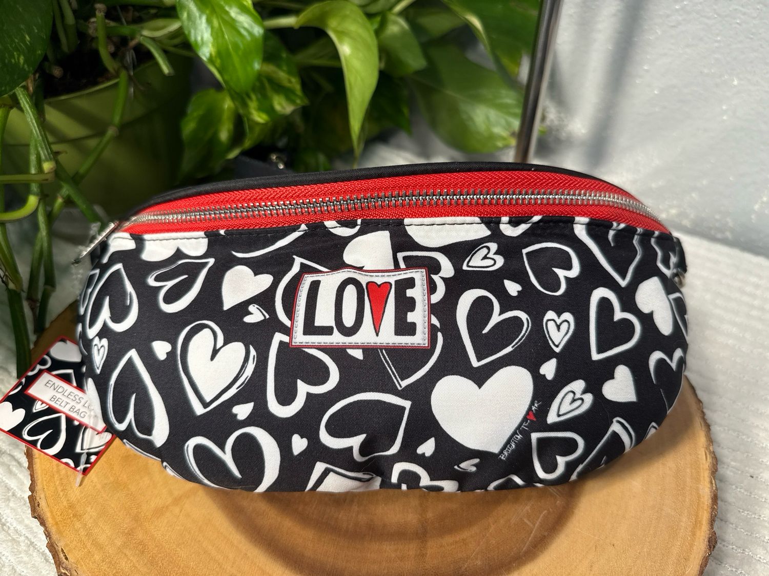 Brighton endless love, cotton heart belt bag NWT