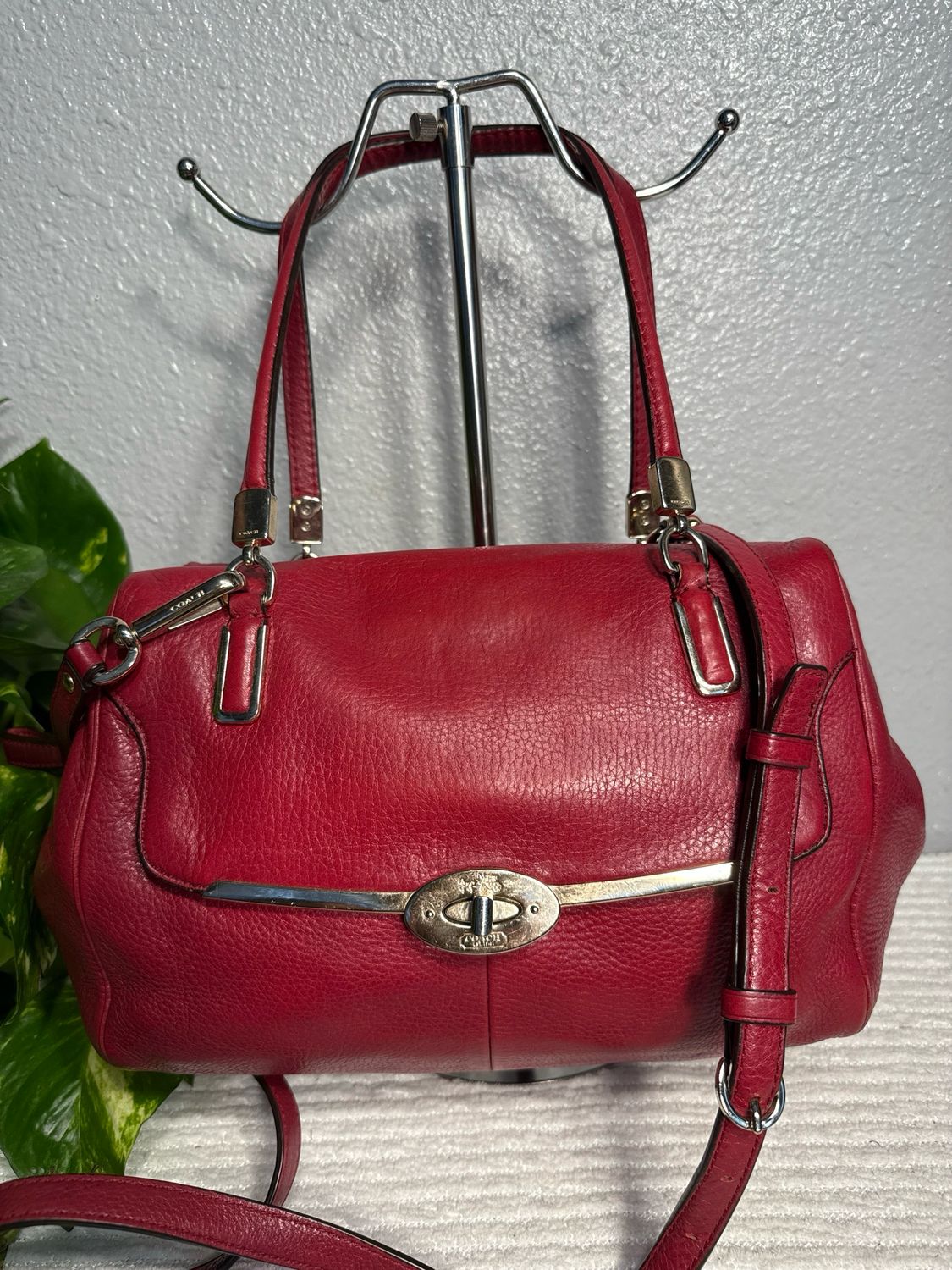 Coach Red Leather Satchel Year 2013