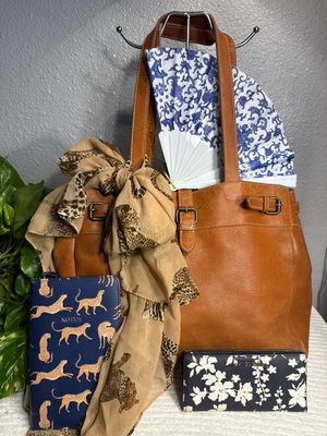 Fat Face Brand Leather Tote And Michael Kors “JUNGLE LOVE” Build A Bag Bundle