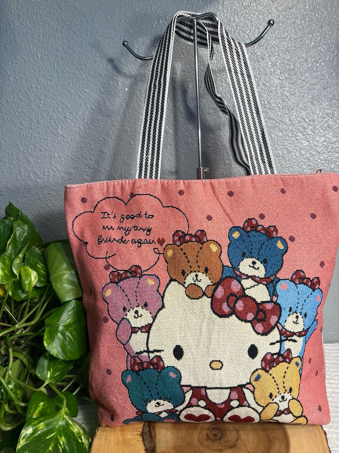 Hello Kitty And Friends Tapestry Zip Top Tote New Without Tags