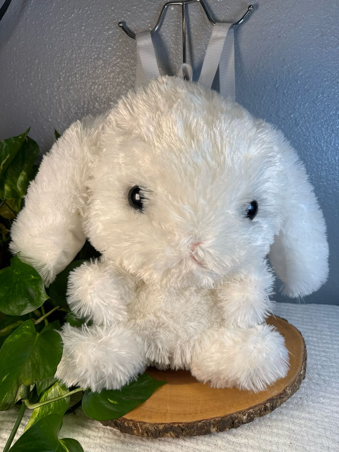 unbranded, Extra Large, White, Plush Bunny, Rabbit, Backpack Purse