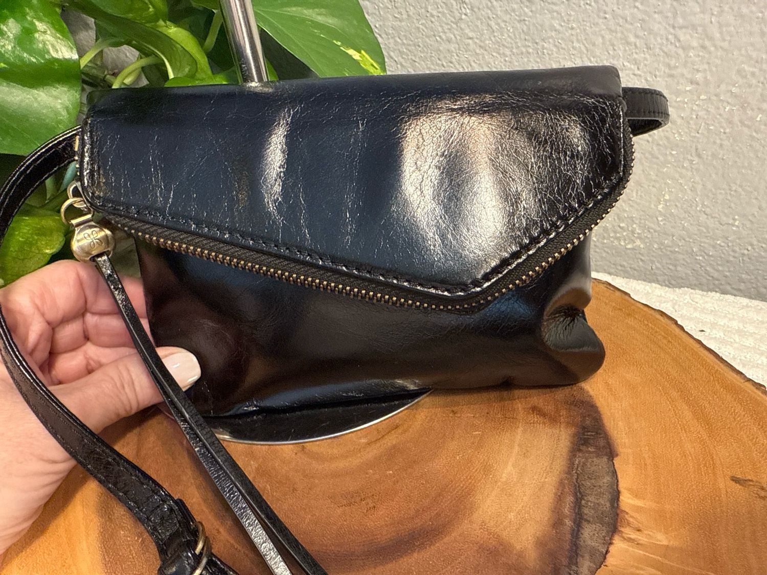 Hobo International Black Leather, Woc Crossbody Wallet NWOT