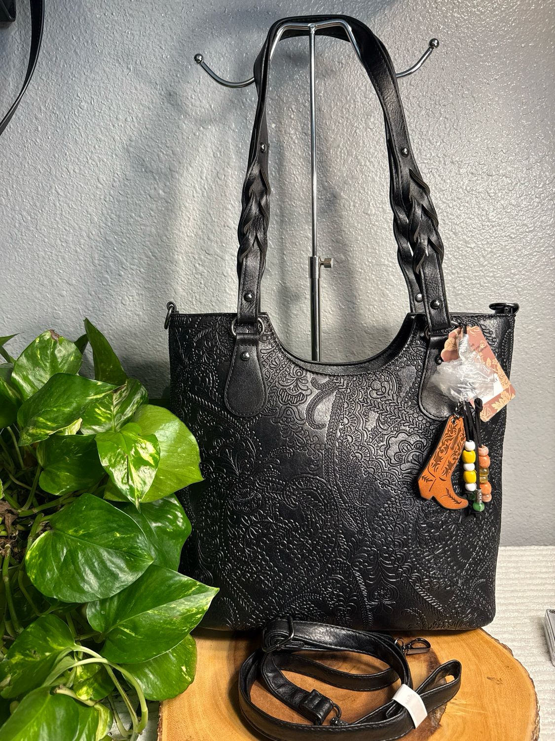 Sam And Hadley Vegan Leather Embossed Tote New With Tags
