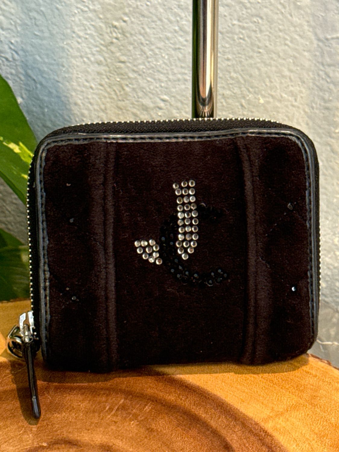 Juicy Couture, Vintage Black And White Crystal Compact Wallet