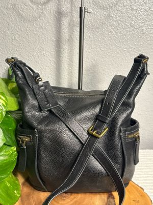 Fossil Vintage Black Leather Crossbody Bag