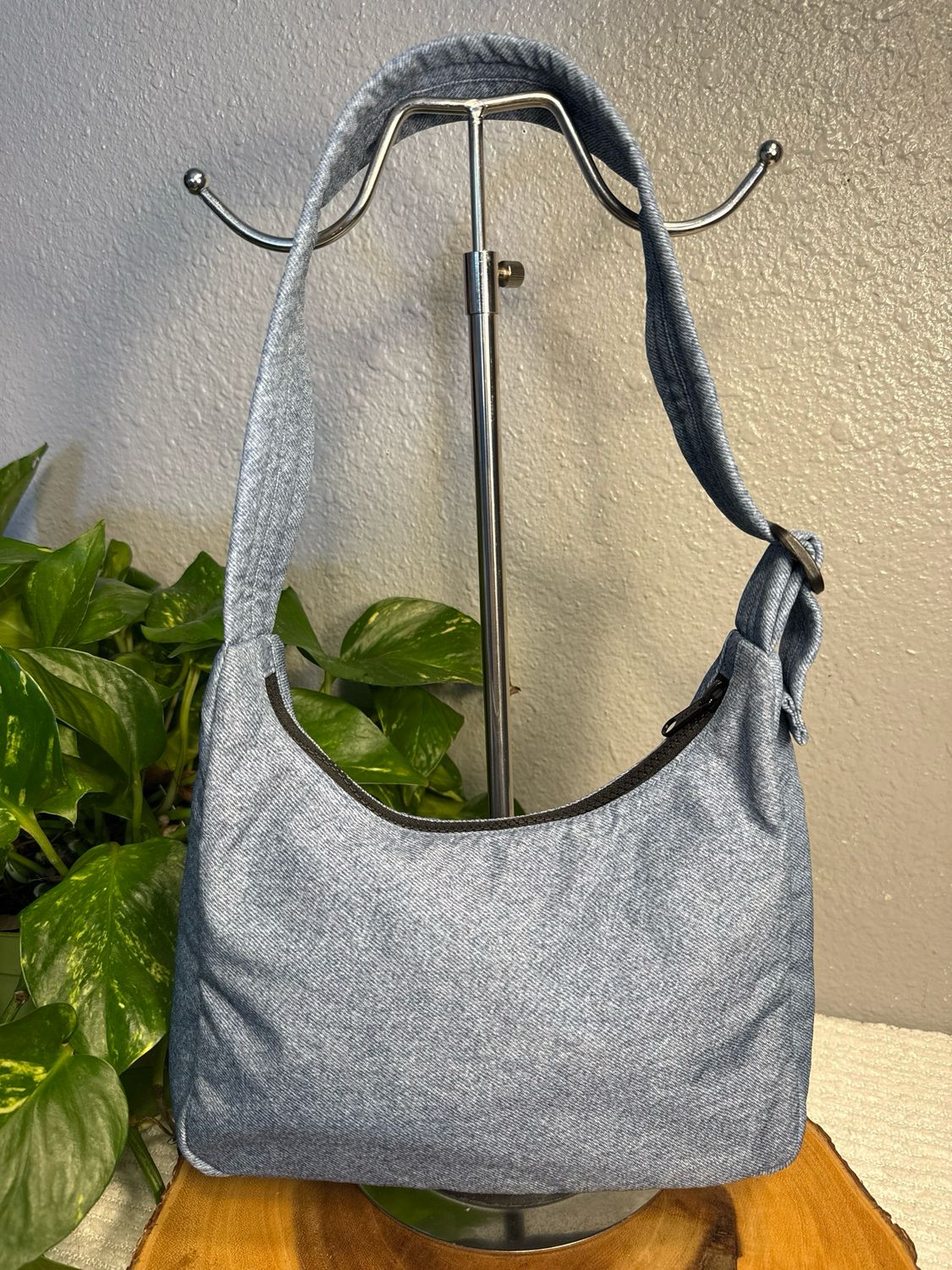 BAGGU Nylon In Color Denim Small Shoulder Bag NWOT