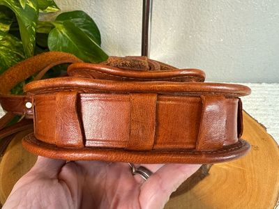 Handmade Artisan, Brown Saddle, Leather Crossbody Bag New Without Tags