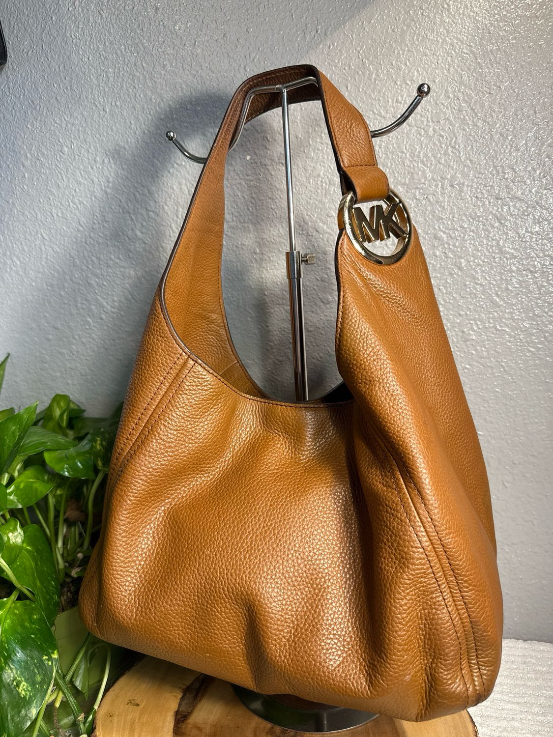 Michael Kors, Vintage Camel Brown, Leather Hobo Bag