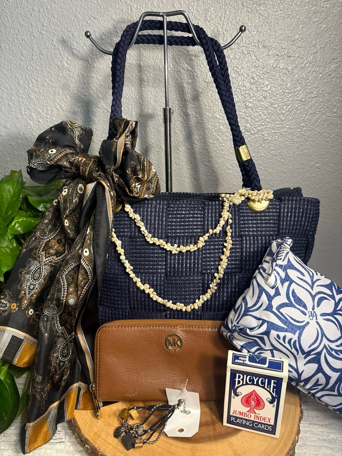 BUILD A BAG FOR Blue Basket Weave By ALMA Italy, And Michael Kors Bundle