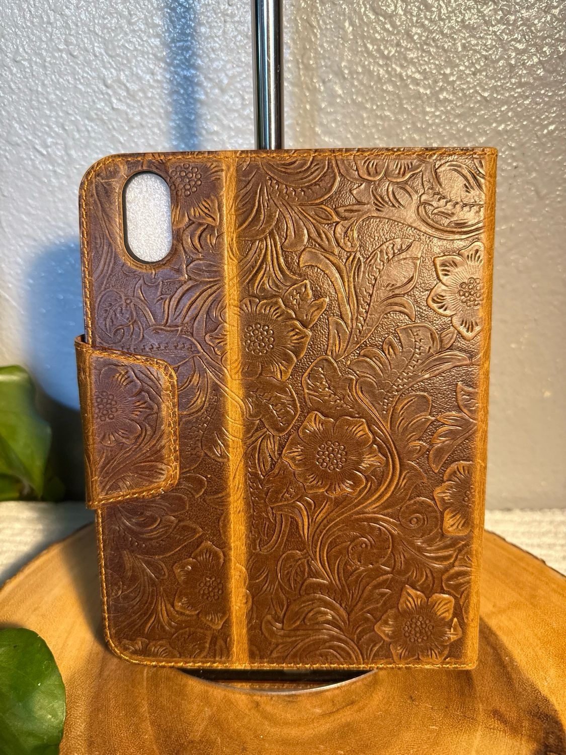 I Pad Mini? Case Brown Embossed Leather