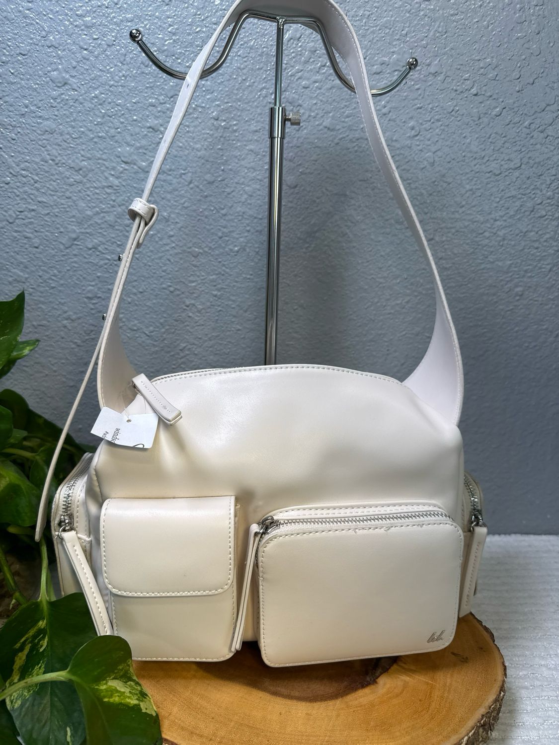 Like Dreams, Vegan Chalk, Leather, Cargo, Shoulder Bag New With Tags