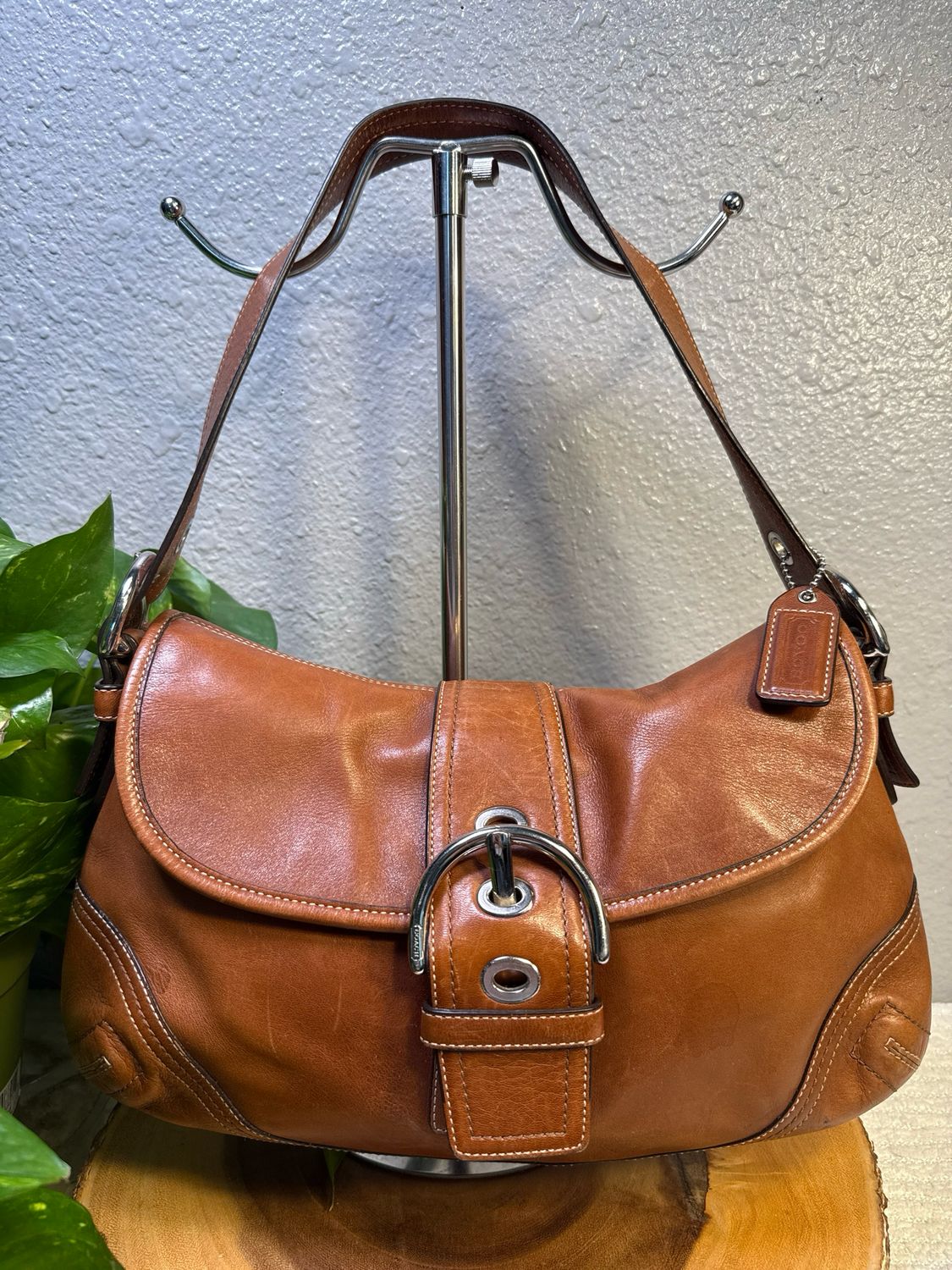 Coach Vintage Brown Leather Soho Flap Rare Find!