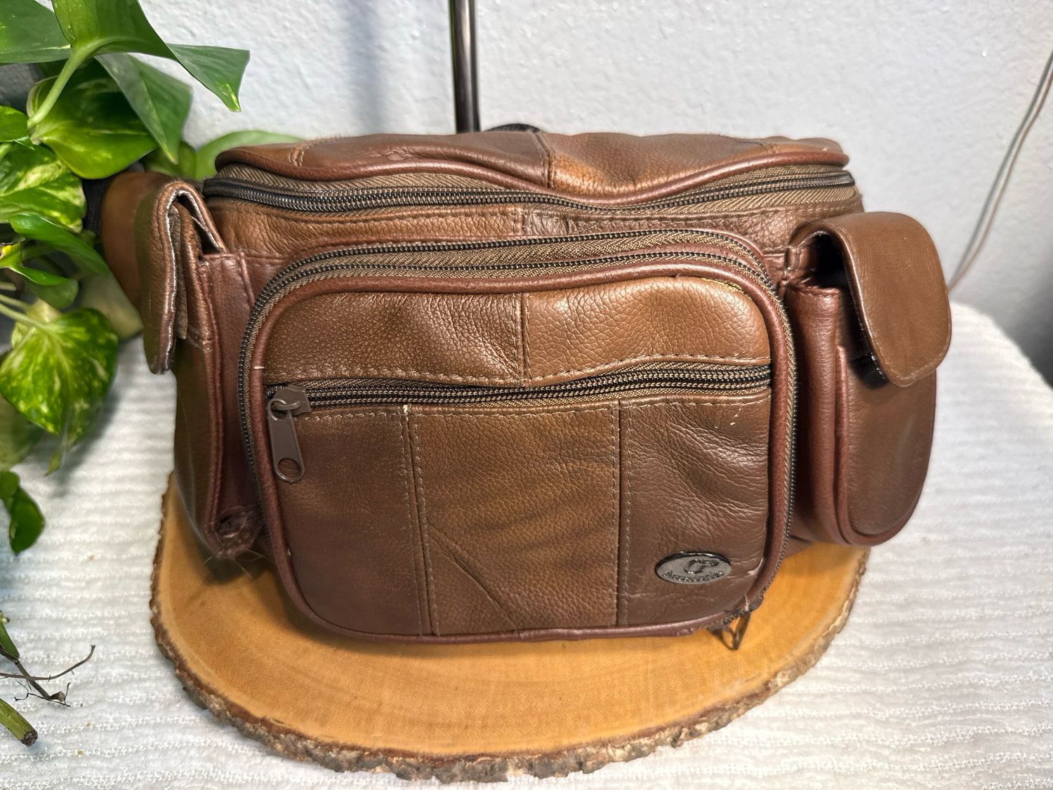 Vintage Brown, Leather, Multi Pocket With Wallet, Edition Belt Bag