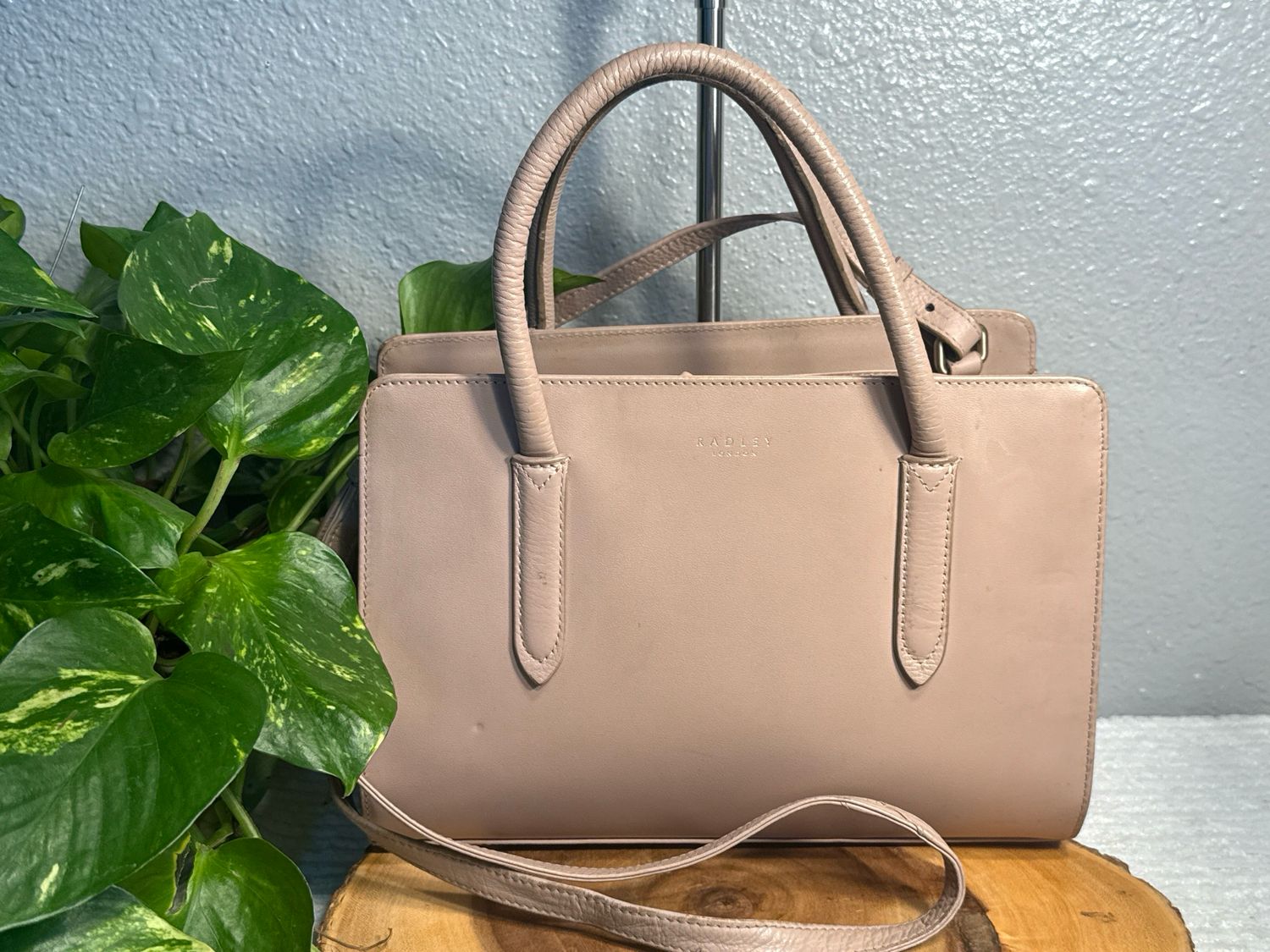 Radley, London, Nude Facia, Pink, Smooth, Leather Satchel