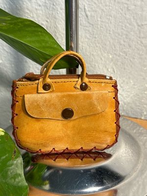 Vintage Brown Saddle, Leather Handbag Style Coin Purse
