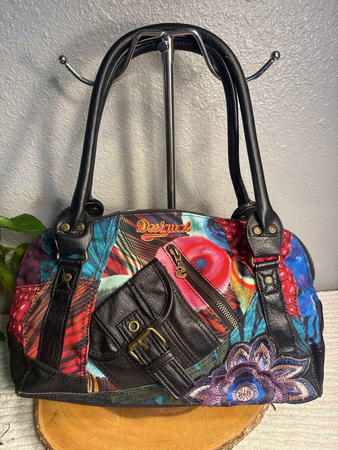 Desigual Patchwork East West Shoulder Bag NWOT