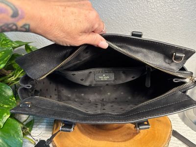 Kate Spade Black Saffiano Leather Satchel Like New