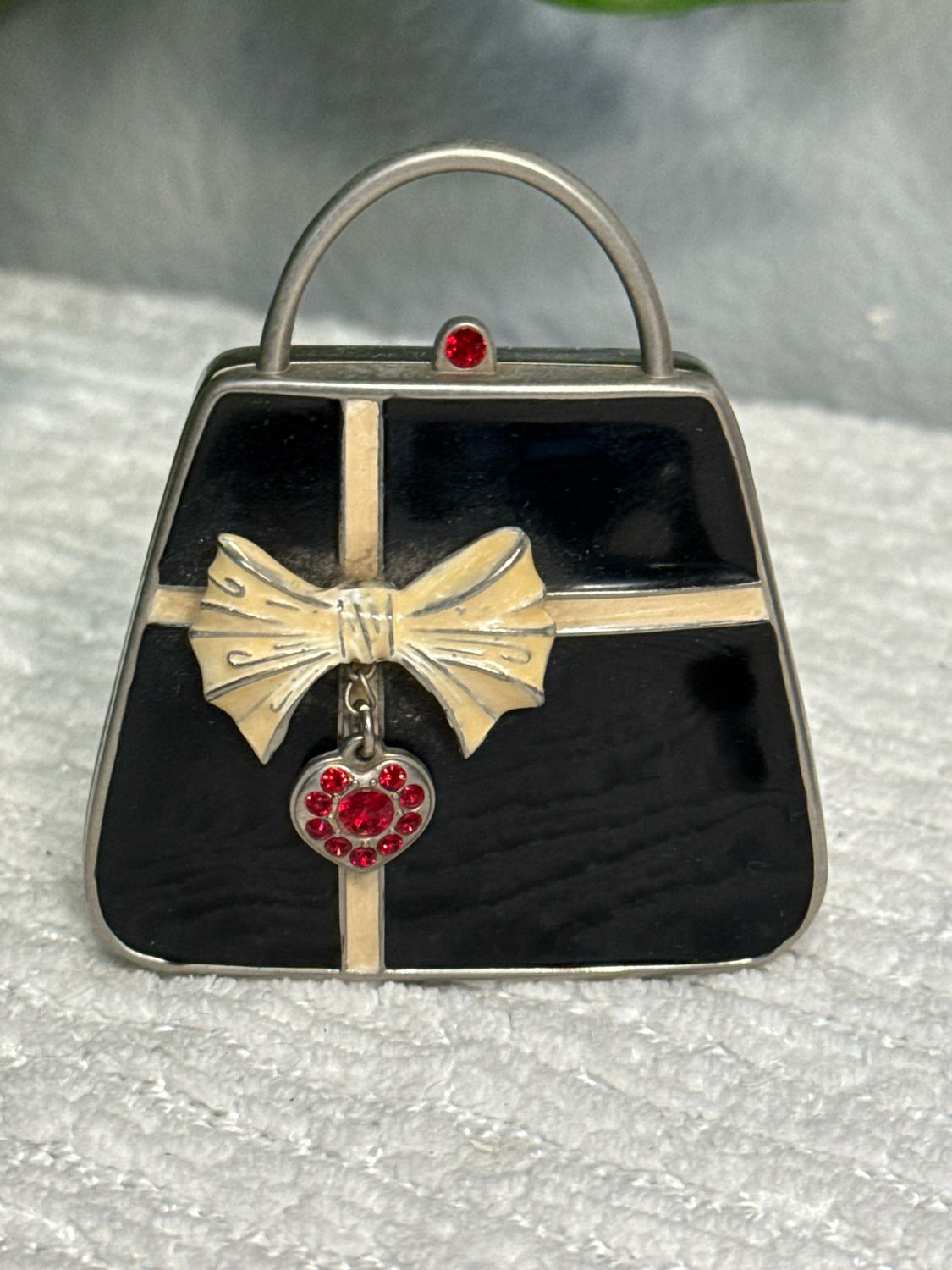 Vintage Party Light Metal Handbag Mirrored Trinket