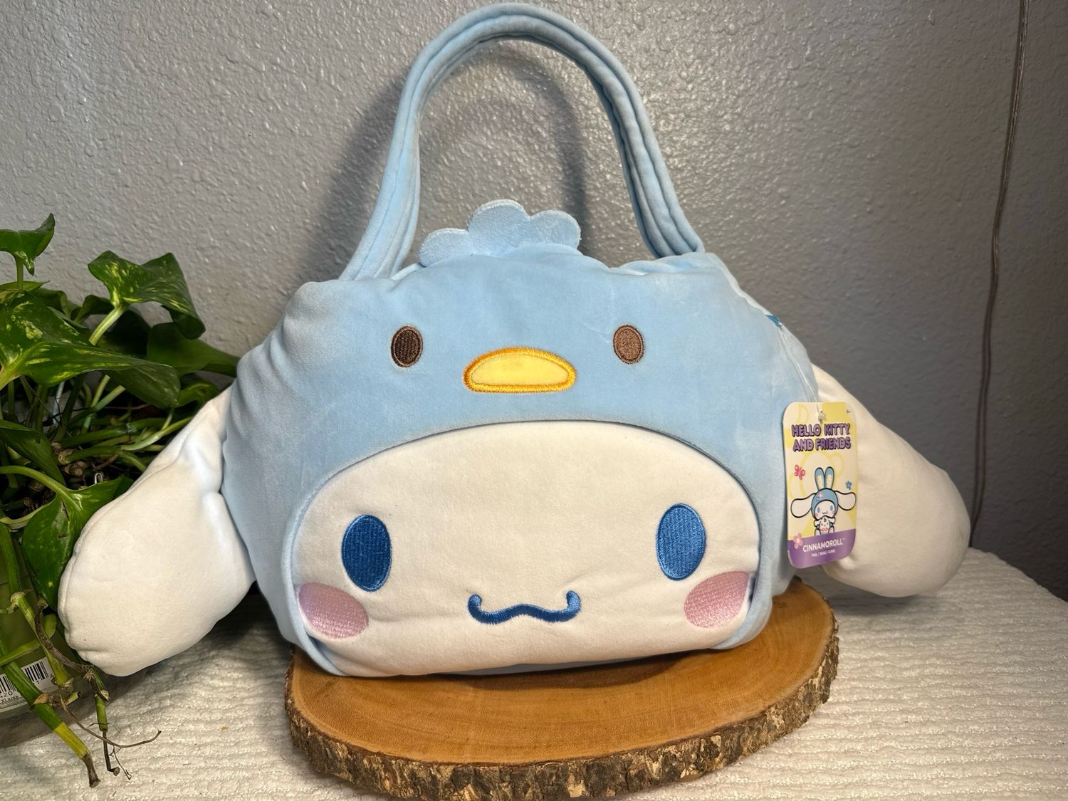 Cinamoroll Sanrio Baby Blue Plush Velvet Handbag NWT