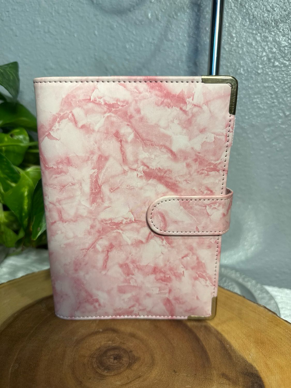 Unbranded, Pink Marble Vegan Leather Budget Binder wallet